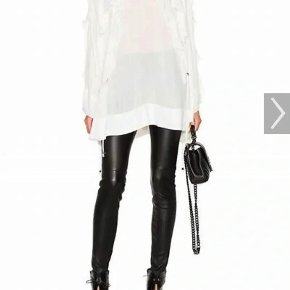 Rare IRO Birle ruffle black tunic blouse - Picture 7 of 15